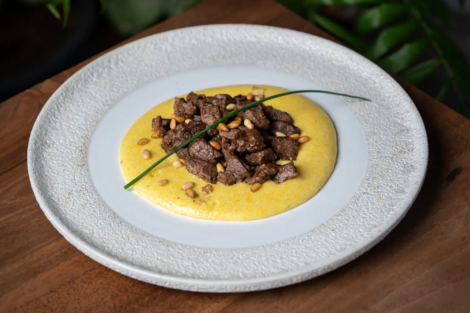 Polenta with Meat and Snoubar